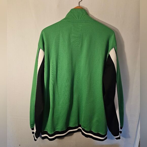 Ecko Track Jacket Mens XL Black Green White Rhino Embroidered Clean Y2K Vintage - Picture 7 of 8